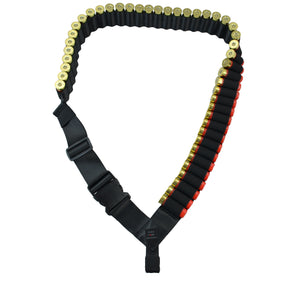 Marksman Series 45 Shotgun Round Adjustable Bandolier with Removable Metal Swivel