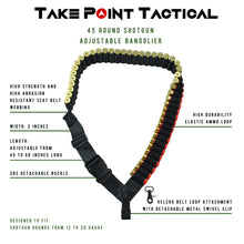 Load image into Gallery viewer, Marksman Series 45 Shotgun Round Adjustable Bandolier with Removable Metal Swivel