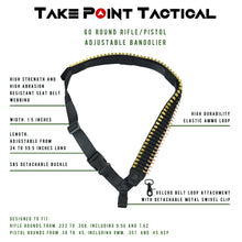 Load image into Gallery viewer, Marksman Series 60 Round Rifle - Pistol Adjustable Bandolier with Removable Metal Swivel